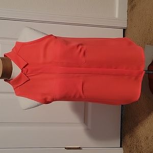 Trina Turk Hot Pink Button Down Sleeveless Blouse Size Small